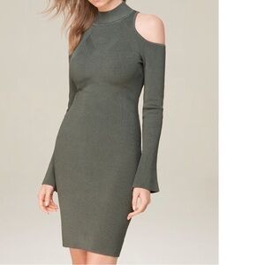 BEBE Cold Shoulder Sweater Dress